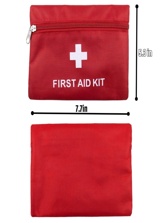 AUEAR, 5 Pack First Aid Kit Empty Pouch Bag Red Medical Emergency Storage for Outdoors Travel Car - Image 2